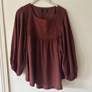 Lucky Brand Maroon Top. Size M/M